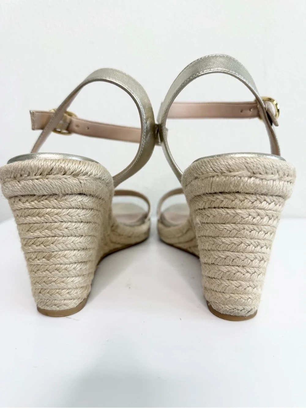 Stuart Weitzman Teddi Espadrille wedge Sandals Size 9 - Picture 6 of 7